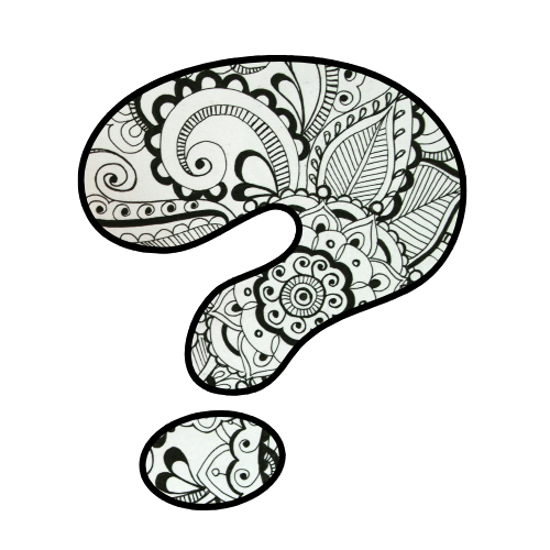 Question Question mark in Zentangle